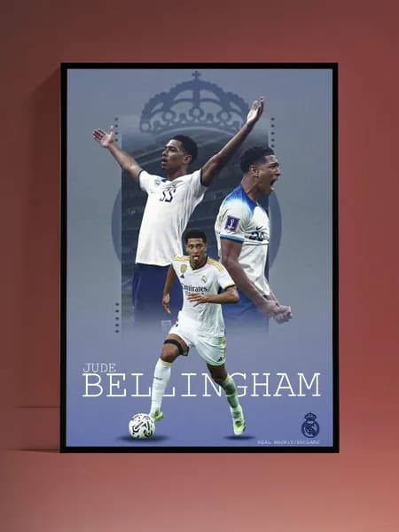 Стильный постер Джуд Беллингем /Jude Bellingham без рамы (29,7х42см)