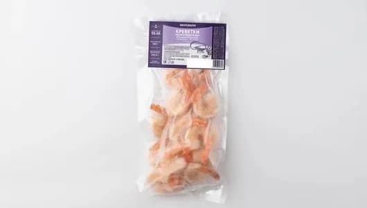 Креветки Королевские очищ. с хвостом бланш. 55/65 зам., 250 г