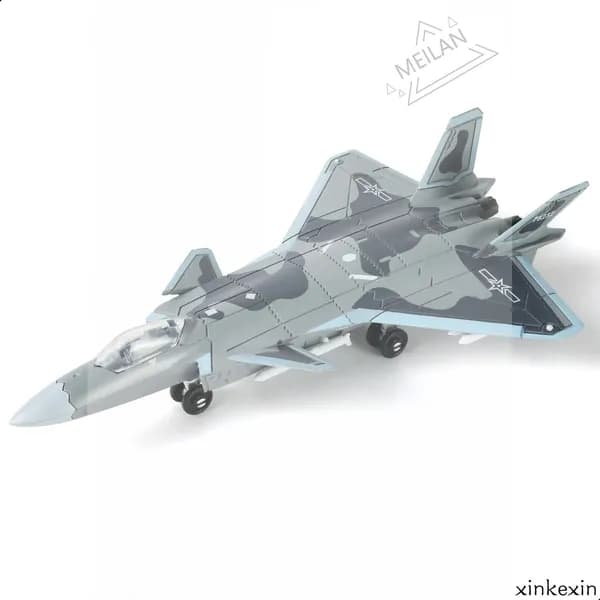 Набор для быстрой сборки модели истребителя SABANAS J-20 в масштабе 1:100, пластиковый военный реактивный самолет, модель самолета с подставкой, подарок для детей (26 деталей)