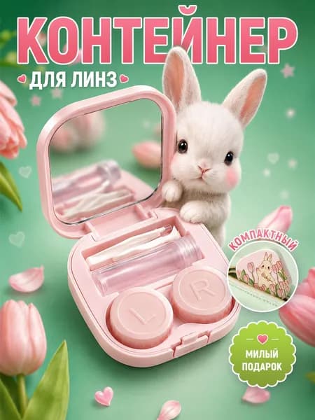 Контейнер для линз с зеркалом