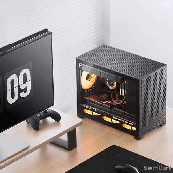 Комплект с системным блоком D32 PRO, черный, голубой