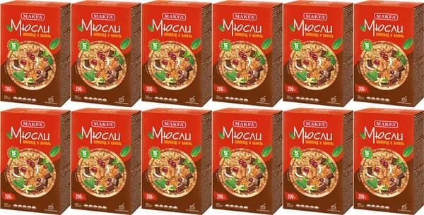 Мюсли Makfa 5 злаков шоколад-ваниль, комплект: 12 упаковок по 200 г