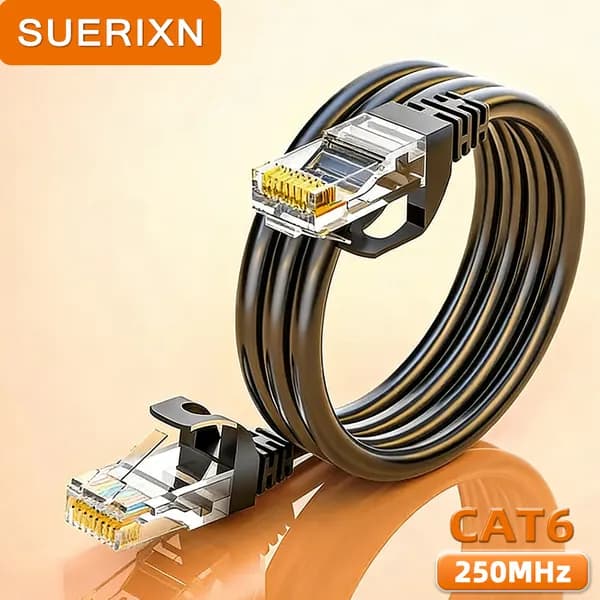 Кабель для интернет-соединения RJ-45/RJ-45, 0.3 м, черный матовый