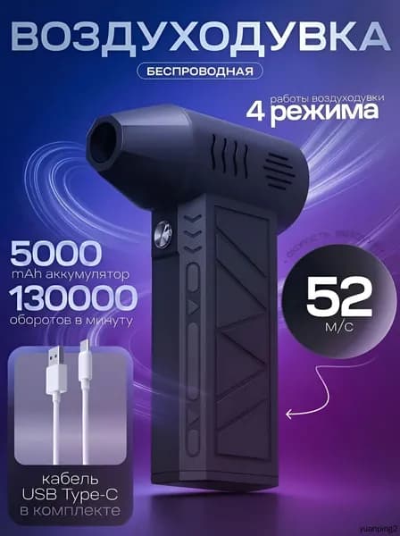 Мощная аккумуляторная воздуходувка для компьютера, авто, дома! Сдувает пыль мгновенно