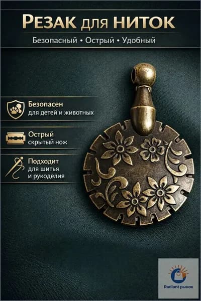 Безопасный резак для ниток, ножницы с круглыми пластинами и лезвием для творчества и рукоделия, сниппер для всех видов ниток для вышивания, вязания, шитья