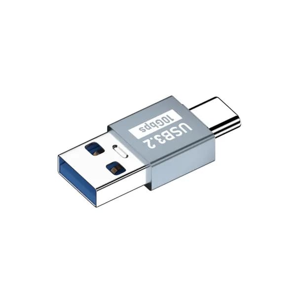 Разъем USB male to type c connector-прямой серый OTG