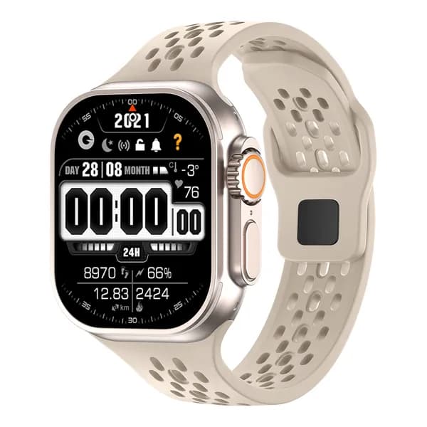 Силиконовый ремешок с отверстием для Apple Watch Band 49 45 44 42 мм, спортивный браслет для Iwatch Series Ultra 9 8 7 6 5 4 SE