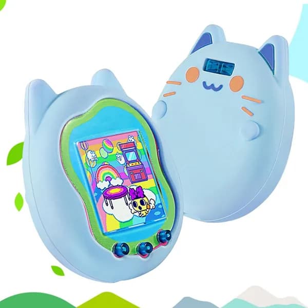Силиконовый чехол для Tamagotchi Uni с рисунком акулы, синий