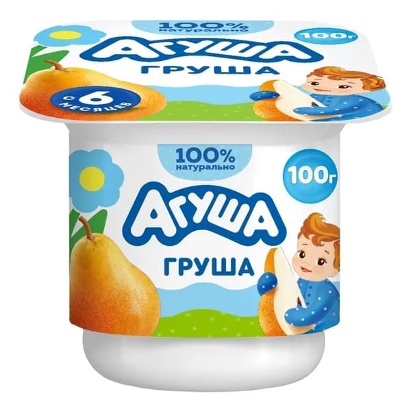Творог детский Агуша груша 3,9% БЗМЖ 100 г