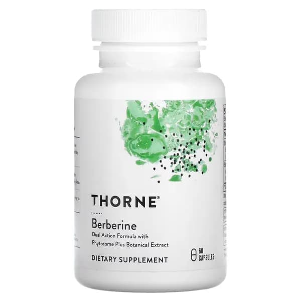 Thorne, Берберин, 1000 мг, 60 капсул (500 мг в каждой капсуле)