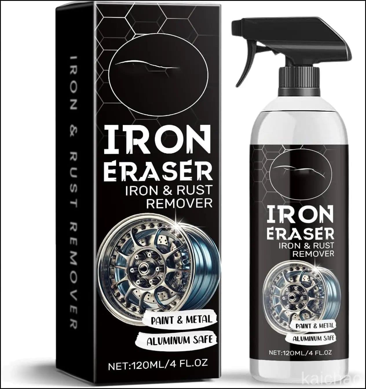 Спрей для удаления ржавчины Iron Eraser, спрей для удаления железной пыли с колес и лакокрасочного покрытия автомобиля, быстродействующее средство для удаления ржавчины и тормозной пыли (1)
