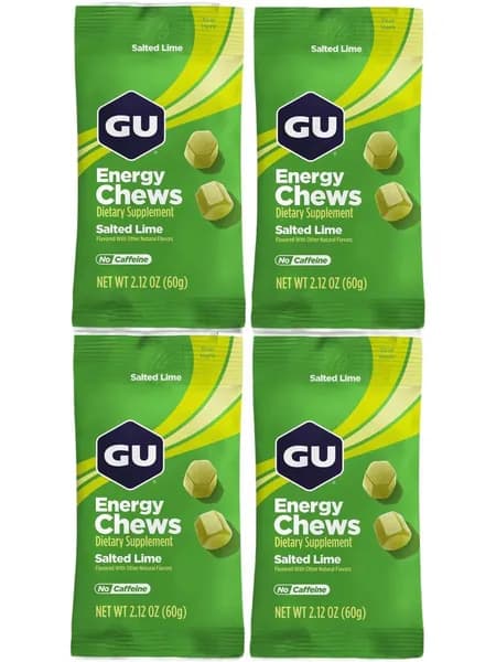 Конфеты жевательные GU Energy Chews Солёный лайм, 4шт х 60гр