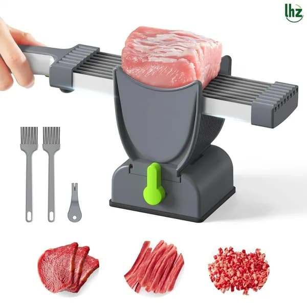 Эксклюзивный слайсер для мясных продуктов обеспечивает нарезку ломтиками, полосками и мелкими частицами