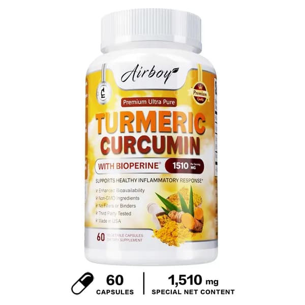 Биологически активная добавка Airboy Curcumin предназначена для поддержания здоровья суставов, иммунной системы, печени и пищеварительной системы