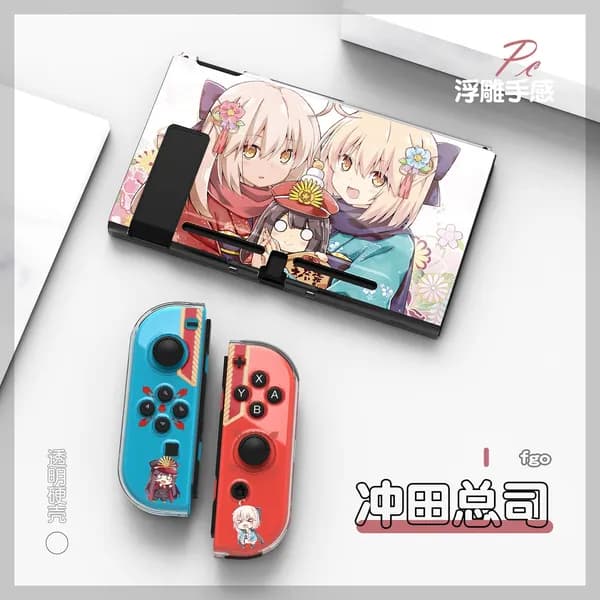 Новый чехол для Switch PC с жестким корпусом, средней рамкой + мягкой ручкой из TPU, NS, высокоглянцевый, чистый прозрачный, разделенный защитный