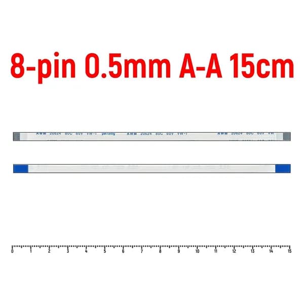 FFC шлейф тачпада для ноутбука Asus X540SA 8-pin Шаг 0.5mm Длина 15cm Прямой A-A AWM 20624 80C 60V VW-1
