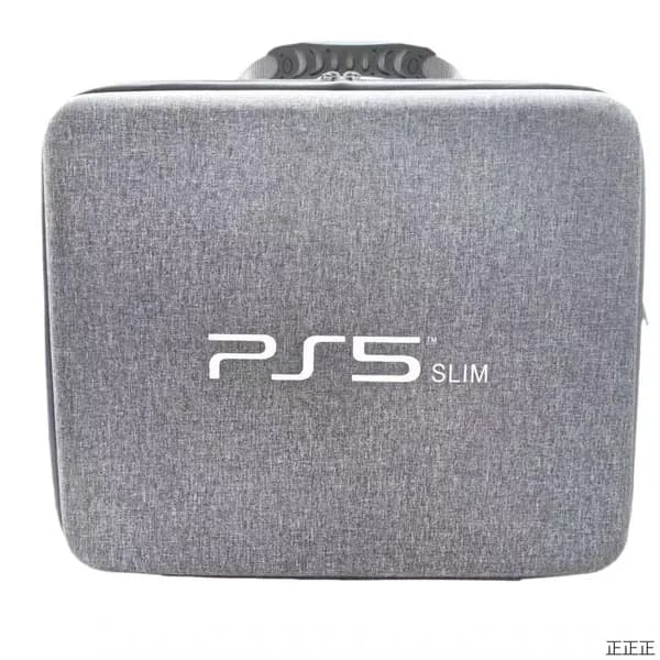 Кейс для консоли Sony Playstation 5 Slim, сумка для геймпадов и аксессуаров PS5 слим, серый