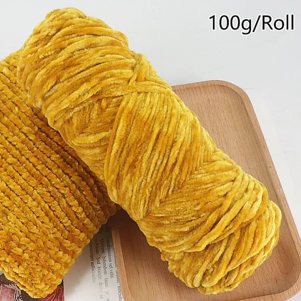 Велюровая пряжа для вязания 100г, 100% полиэстер,Плюшевая пряжа,1 шт