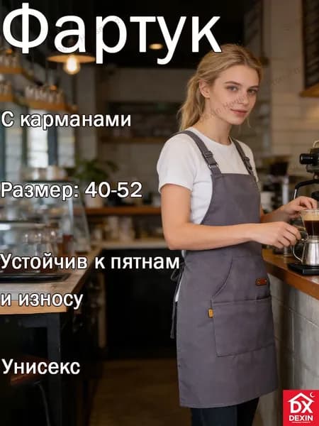 Фартук кухонный женский и мужской рабочий Dexin