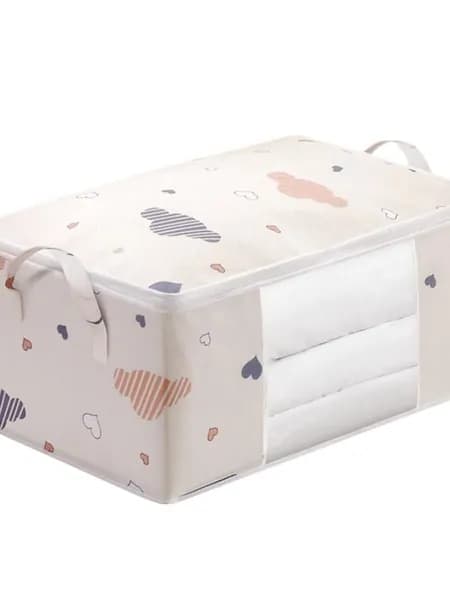 Кофр для хранения вещей 55x35x25 см 1 шт с крышкой перламутровый