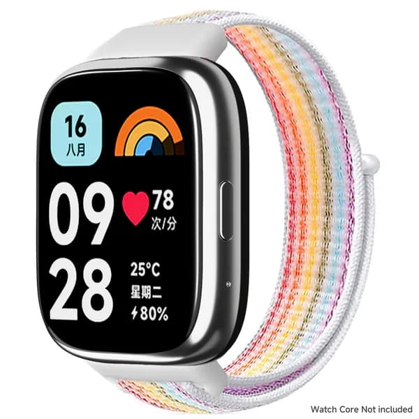 Нейлоновый ремешок, подходящий для Redmi Watch 3 Lite/Watch 3 Active, с пряжкой-петлей и застежкой-липучкой, легкий и удобный.
