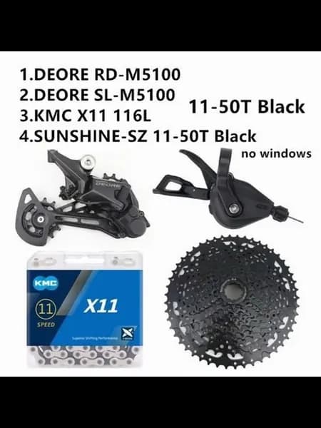 Комплект трансмиссии Shimano Deore SL-M5100 11 ск KMC X11