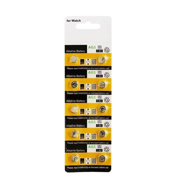 10шт, Батарейка для часов Coin Cell Remote Control AG3 LR41 736