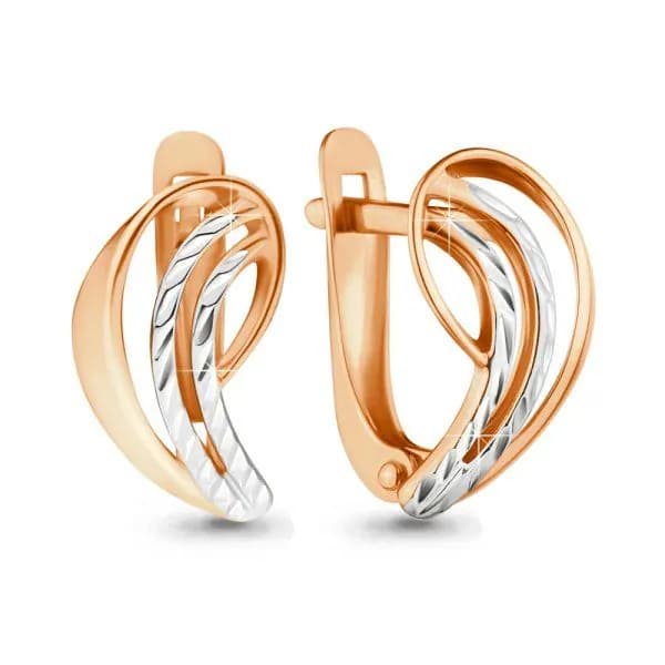 Серьги классические золотые 375 пробы