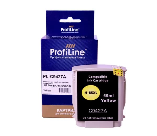 Картридж для струйного принтера HP 85 C9427A ProfiLine для HP DesignJet 30/90/130, цвет желтый