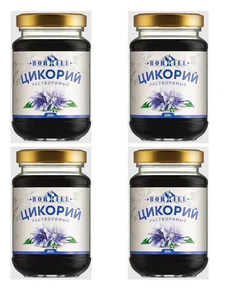Цикорий жидкий Borhill стекло 200 г. 4 шт