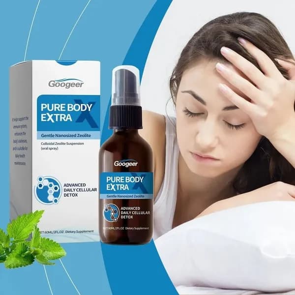 Очищающий спрей для тела Purifying Body Special Nano Zeolite Oral Spray, содержащий экстракт мяты перечной и витамин B1, способствует очищению клеток и восстановлению энергии. 60 мл