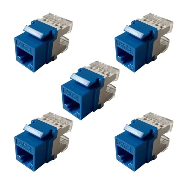 Вставка из 5 шт. CAT6 RJ45 Keystone LAN Переходник Разъем для модуля T568A/B