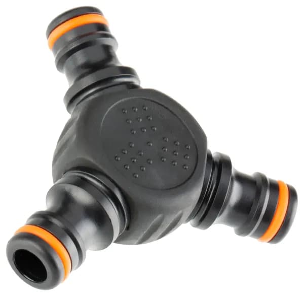 Тройник-коннектор AMIGO с soft-покрытием cерии XXL 79511 с 1/2" на 3/4"