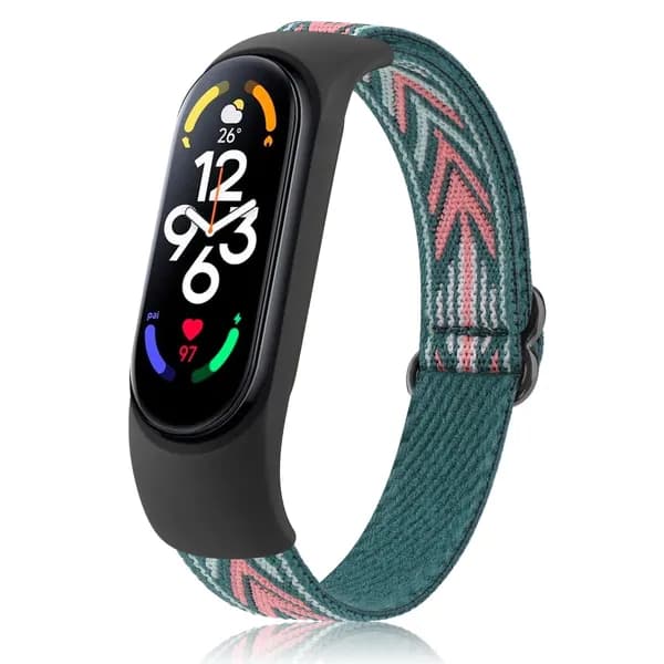 Эластичный нейлоновый ремешок для часов для Xiaomi Mi Band 7 6 5 4 3, регулируемый сменный браслет для Xiaomi Mi Band 3 4 5 6 7