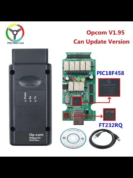 OP-COM V1.95 диагностический сканер с PIC18F458, FTDI