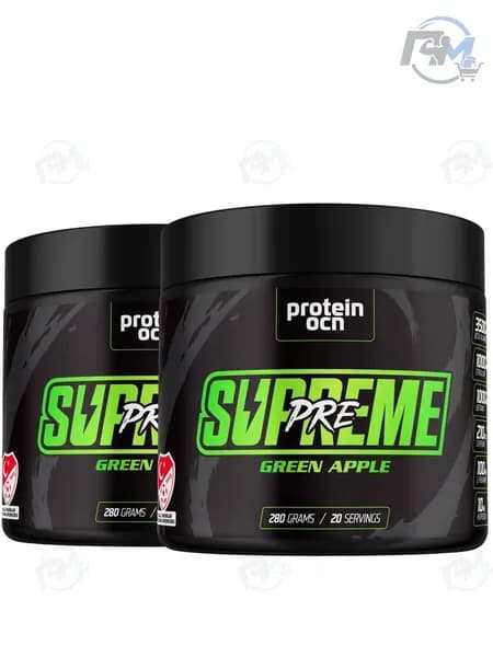 PROTEINOCEAN Предтренировочный Комплекс Supreme Со Вкусом Зеленого Яблока, Бета-Аланин И Кофеин, 280 Г Х 2 Шт