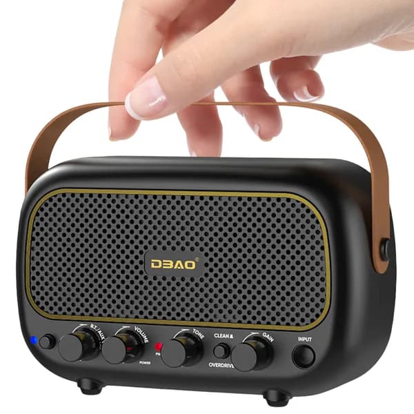 Гитарный усилитель с двумя каналами CLEAN и OVERDRIVE, Bluetooth, аккумулятор
