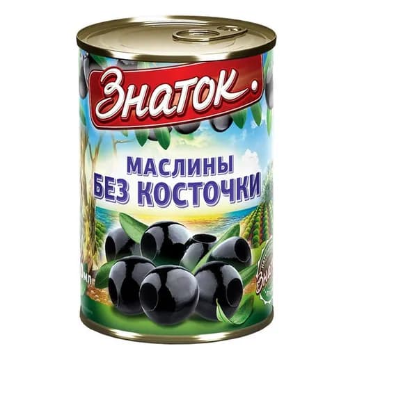Знаток Маслины без косточки, 280гр