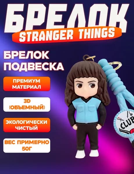 Брелок Очень странные дела, Stranger Things на ключи, на рюкзак, на сумку, для ключей