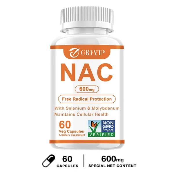 Биологически активные добавки Grevip NAC разработаны для защиты от свободных радикалов и поддержания здоровья клеток, и содержат селен и молибден.