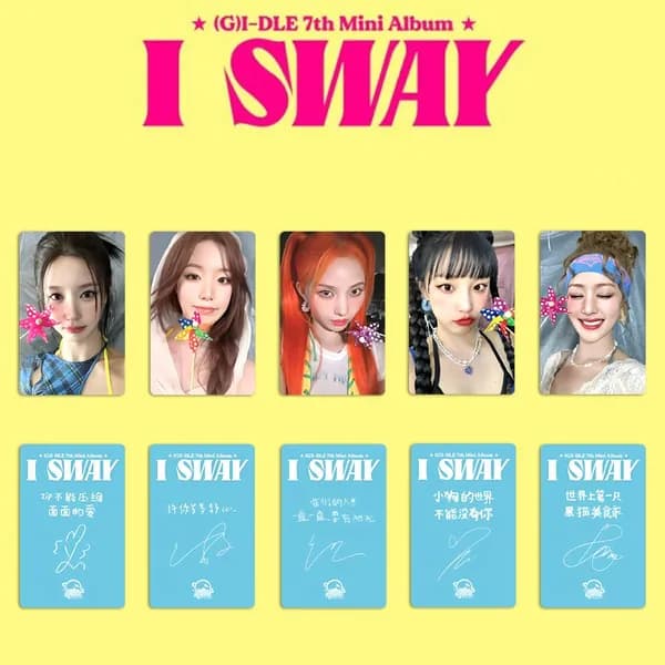 (G)I-DLE Карточки I SWAY Фотокарточки GIDLE Коллекционная карточка 5.4*8.6cm 5 шт