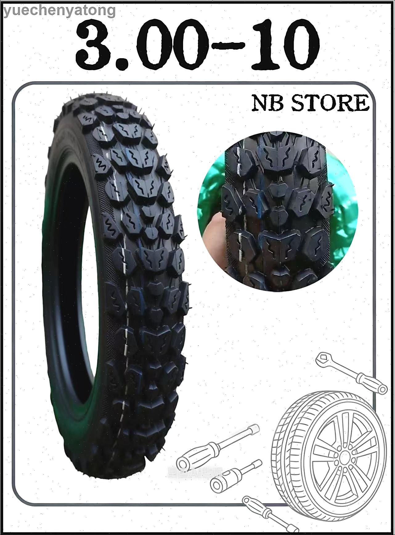 3.00-10 Мотошины  3.00/70 R10 47 J Front/Rear