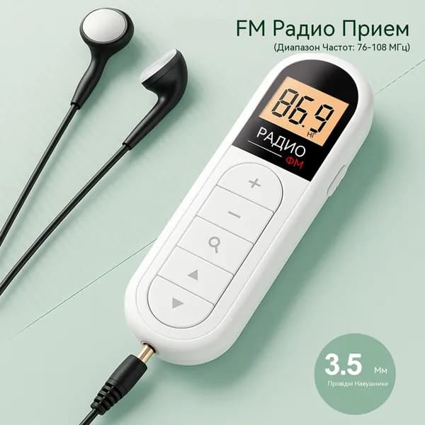 Магнитола Мини-радиоприемник с креплением