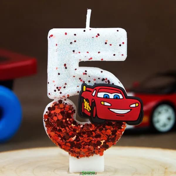 Свечи для торта цифра 5 "蜡烛", 7.5 см х 4 см, 1 шт