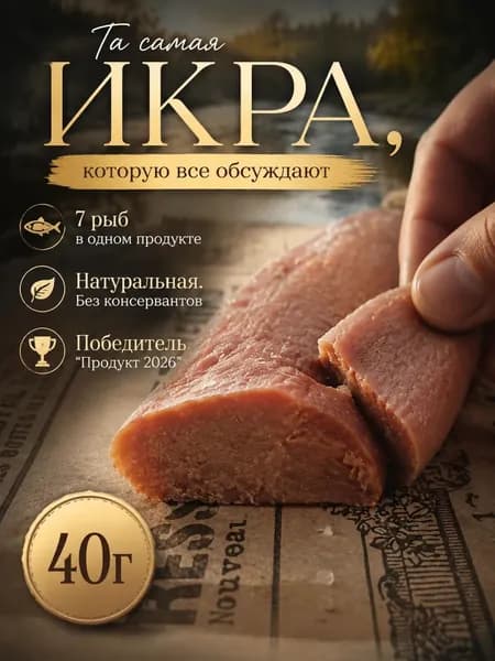 Вяленая Икра Речных рыб вобла, жерех, сазан(натуральная) улучшенная рецептура 40г