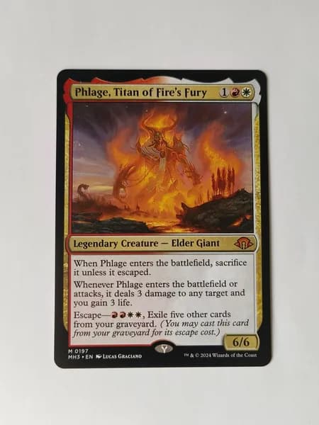 Портативные карты MTG Настройка и прокси Высокое качество без фольги Флаж, Титан гнева огня 197