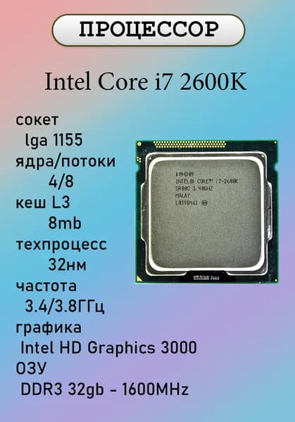 Процессор intel core i7-2600k