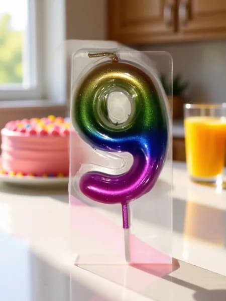 Свечи для торта цифра 9, 6 см, 1 шт