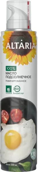 Масло подсолнечное Altaria рафинированное дезодорированное, 250мл