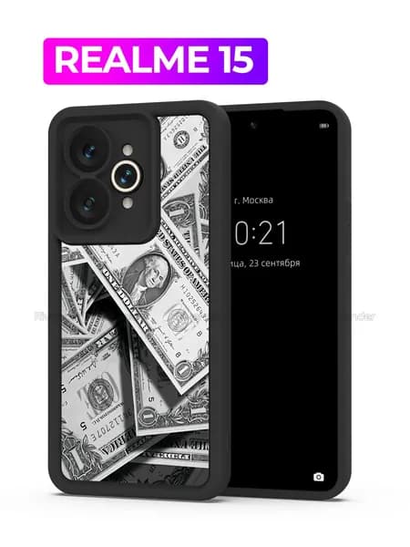Чехол на Realme 15 / Реалми 15 с принтом, Доллары